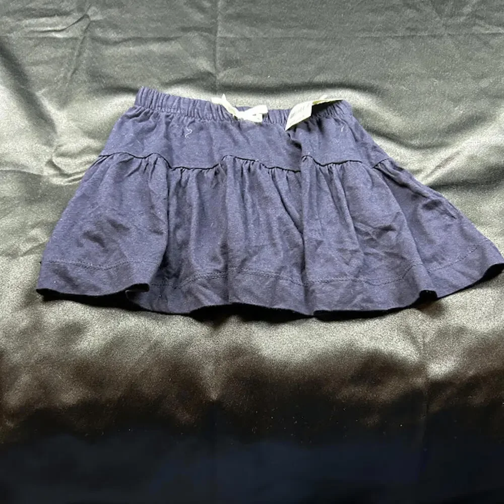 OshKosh‎ B’gosh Girls Skirt 4T Navy Blue Faux Tie NWT